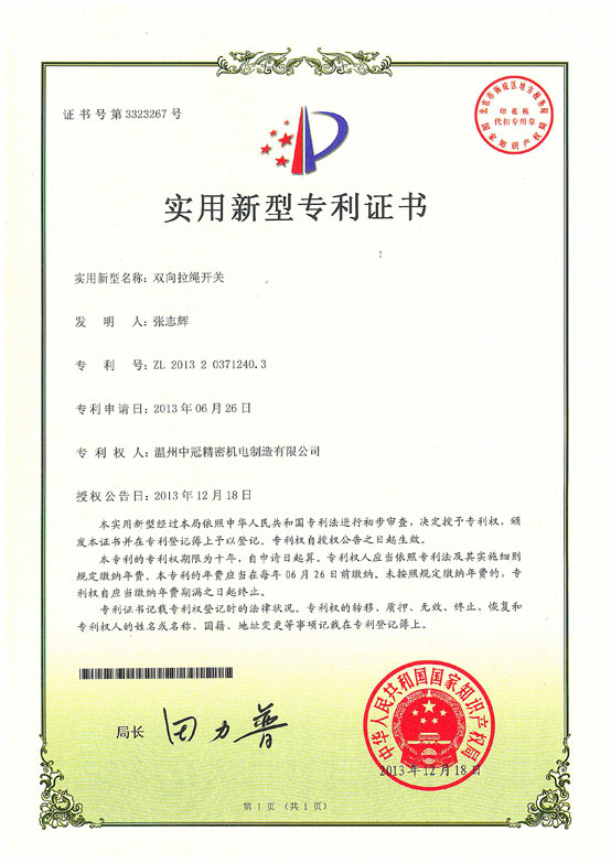 双向拉绳开关